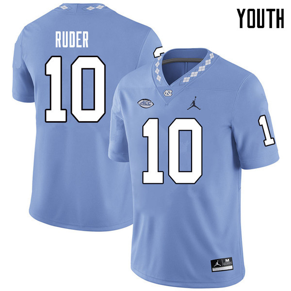 Jordan Brand Youth #10 Jace Ruder North Carolina Tar Heels College Football Jerseys Sale-Carolina Bl